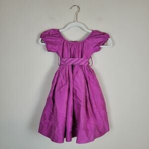 Strasburg Dress Girls Baby 24M Pink Fuchsia Silk Belted Formal Easter Church